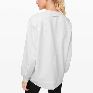 Lululemon Perfectly Oversized Crew White Pullover